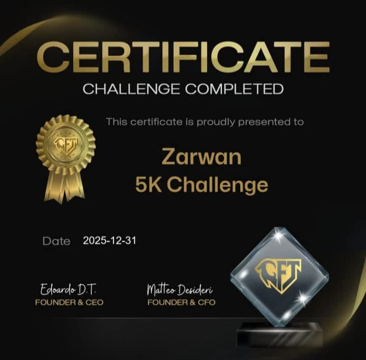 5K Challenge — Challenge Completed certificate — Goat Funded Trader